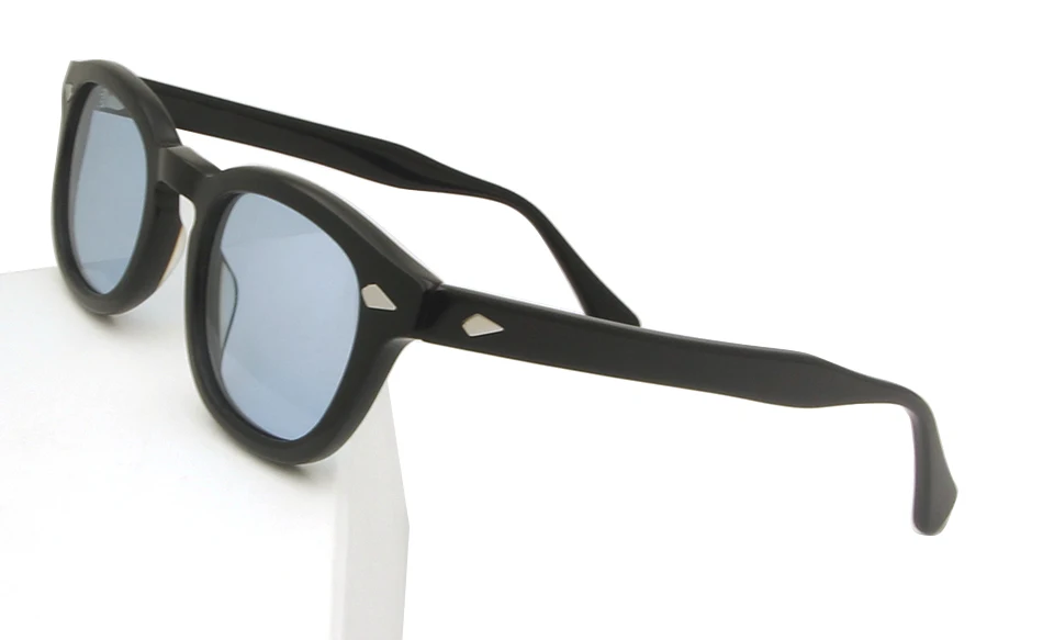 Брендовые дизайнерские солнцезащитные очки Деппа Мужские Круглые Маленькие Средние ацетатные винтажные овальные Oculos De Sol Gafas Uv400 высокого качества синий океан Лен