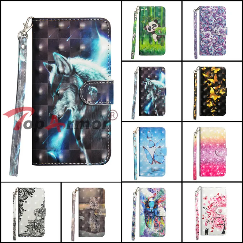 Чехол из искусственной кожи с 3D рисунком для Samsung Galaxy S10 LITE PLUS S8 S9 A6 A8 Plus J4 J6 J3 J7 2018 J5