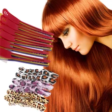 6 шт. Шпилька заколка для парикмахерской алюминиевые пластиковые зажимы Салон Парикмахерская секция зажим для волос Инструменты для укладки аксессуары