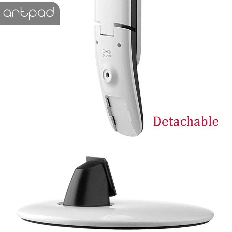 Artpad High Bright Desk Table Lamp Phone Charge 3 level Diammable LCD Time Calendar Temperature Rea