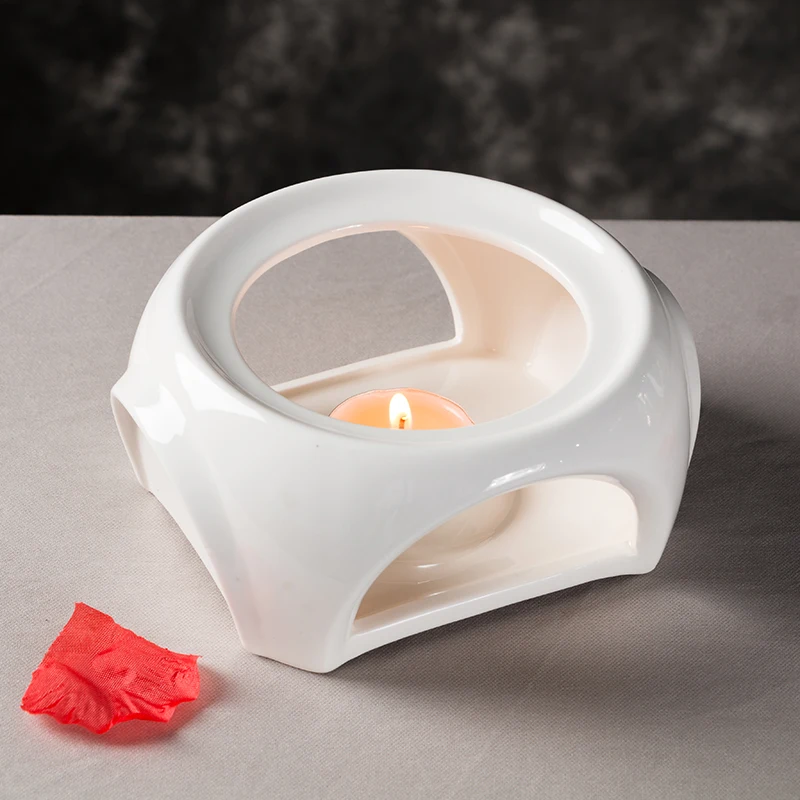 

Brief Solid Color Ceramic Glass Grass Teapot Holder Candle Heating Warm Flower Tea Puer Stove Tea Ceremony Accessories Gifts
