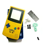 Совершенно новая оболочка с логотипом PokemonLogo цвета микс желтый-синий цвет GBCGameboy цвет линзы с разноцветными кнопками стикер