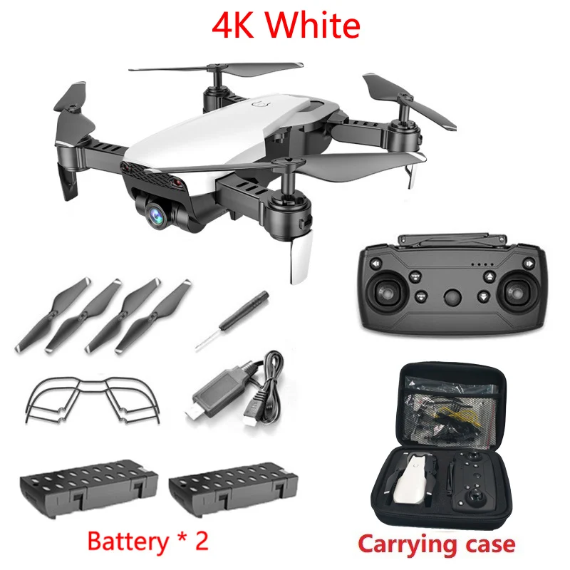 Teeggi M69G FPV Радиоуправляемый Дрон 4K 1080P камера оптический поток селфи Дрон складной Радиоуправляемый квадрокоптер Вертолет VS VISUO XS816 SG106 M70 - Цвет: 4K White 2B CB