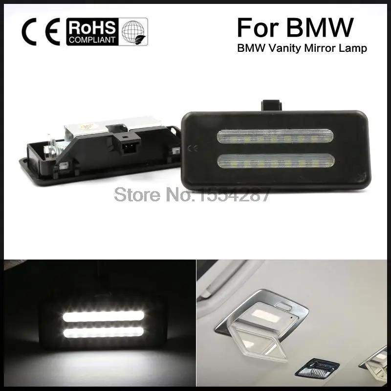 

2pcs Error Free LED Vanity Mirror Lights direct fit For BMW 3 5 Series X1 X3 X5 X6 E60 E61 E90 E91 E92 E70 E71 E84