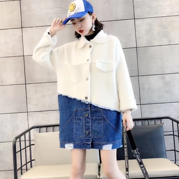 

2019 New Autumn Winter Luxury Long Mink Cashmere Coat Women Fashion Mink Cashmere Long Jacket A129