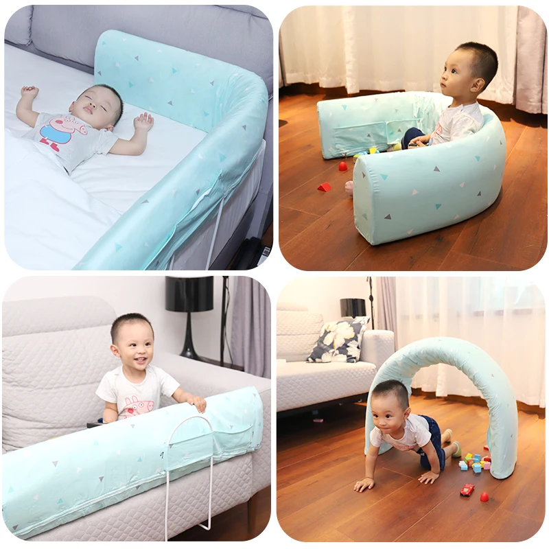 New Baby Bed Fence Children Protective guardrail Kid Rails Safety Sleeping Shatter-resistant 1.5-1.8-2 Meters Bed mum pillow