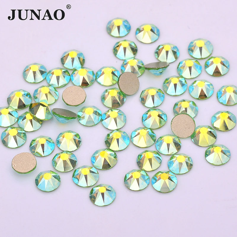 JUNAO 16 Cut Facet SS20 Pink AB Хрустальное стекло Стразы плоские задние наклейки для