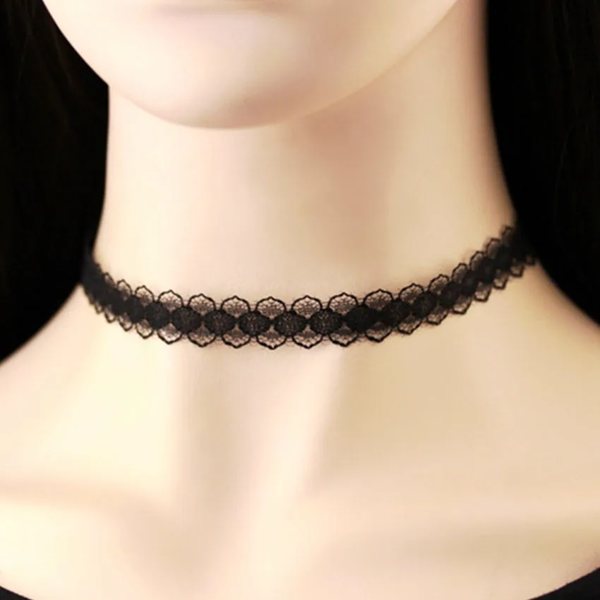 2016 New Black Lace Choker Necklace For Women Velvet Choker Necklaces Chocker tattoo chokers mujer Collier Femme