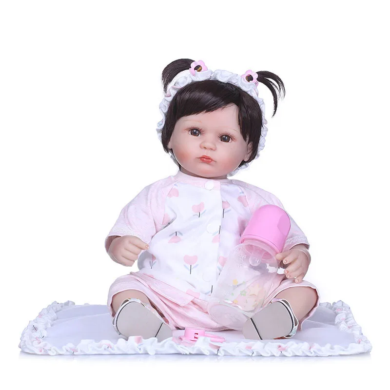 

2018 New 40cm Reborn Cute Doll 3D Lifelike Jointed Baby Girls Simulation Playmate Toy Photograph Props FJ88