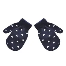 Зимняя теплая одежда для малышей, детские перчатки, рождественские варежки, милый, для новорожденных и малышей, с принтом сердца, теплые зимние перчатки для девочек и мальчиков