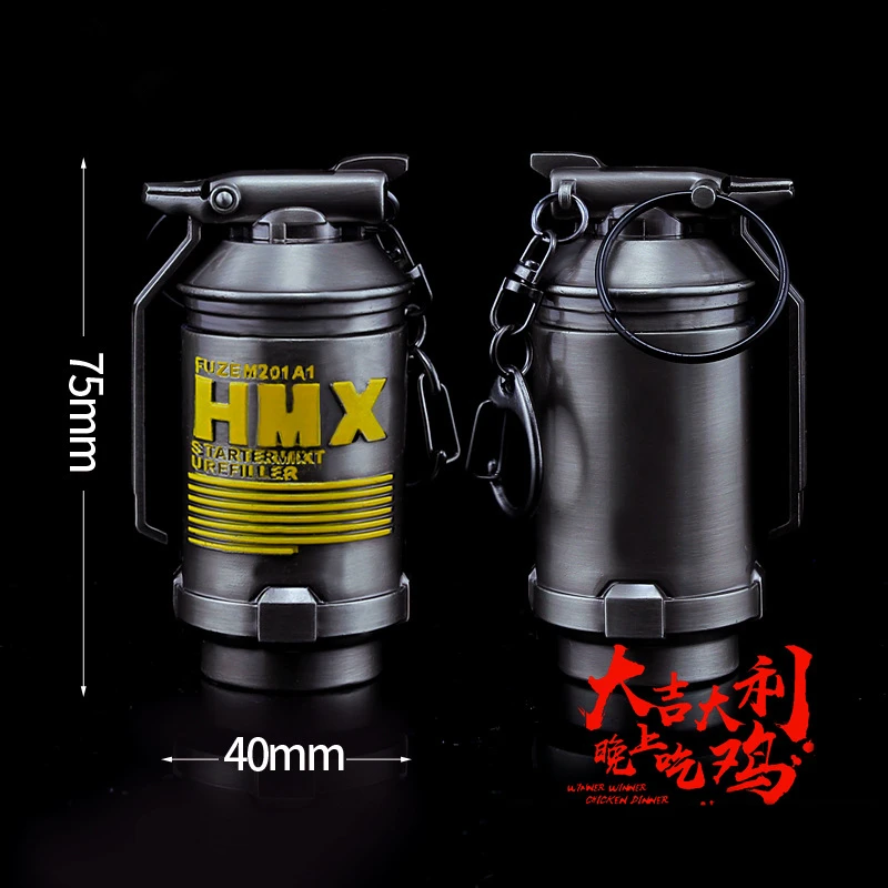 Game PUBG New Playerunknown's Battlegrounds Cosplay Props Tear bomb AK15 AA12 M27 Gun Key ring Weap