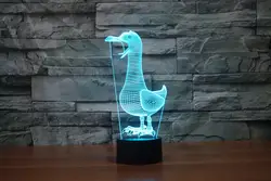 Прекрасные акриловые птица 3D ночник Детские красочные USB Desklamp кристалл сенсорный Сенсор настольный ночник для Домашний Декор освещения