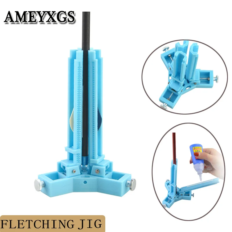 

Archery Arrow Fletching Jig Arrow Feathers DIY Adhere Tool Adjustable Plastic Bonding Feather Tool Hunting Shooting Accessories