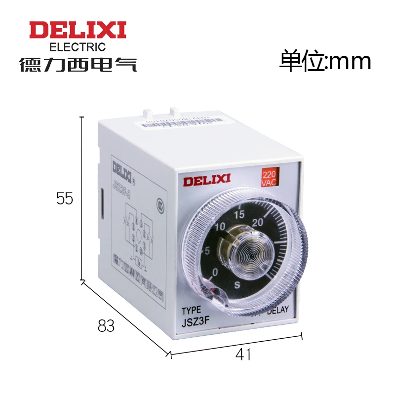 DELIXI Cut off Power Time Relay Timer Switch JSZ3F 2 Delay Time 30S 220v 380v in Switches from