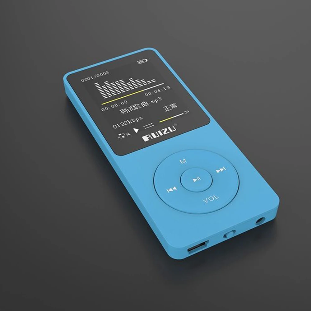 Original RUIZU X02 English Version MP3 Player 4GB 8GB 16GB Music Player With FM Radio Video E-book Portable MP3 Support TF Card