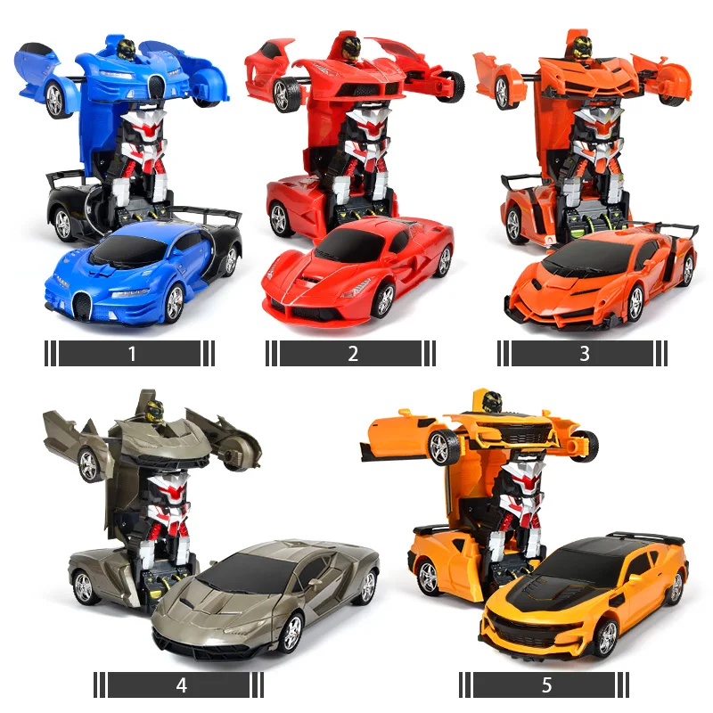 2In1 RC Car Transformation Robots Sports Vehicle Remote Control Cars Model Racing Toys Deformation Car RC Robots Children Gifts 