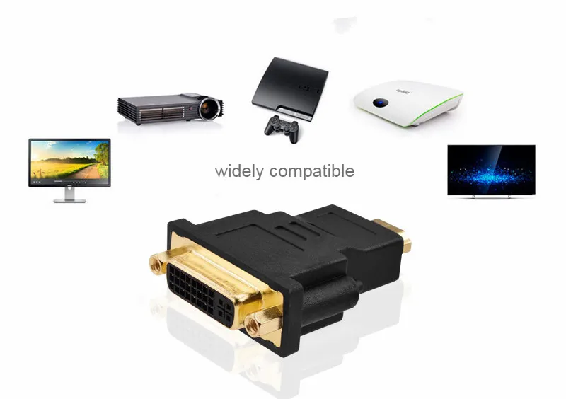 DVI к HDMI адаптер конвертер DVI 24+ 5 мужчин и женщин HDMI конвертер для HD ТВ ЖК-ПК компьютер DVD проектор PS3 PS4 ТВ коробка