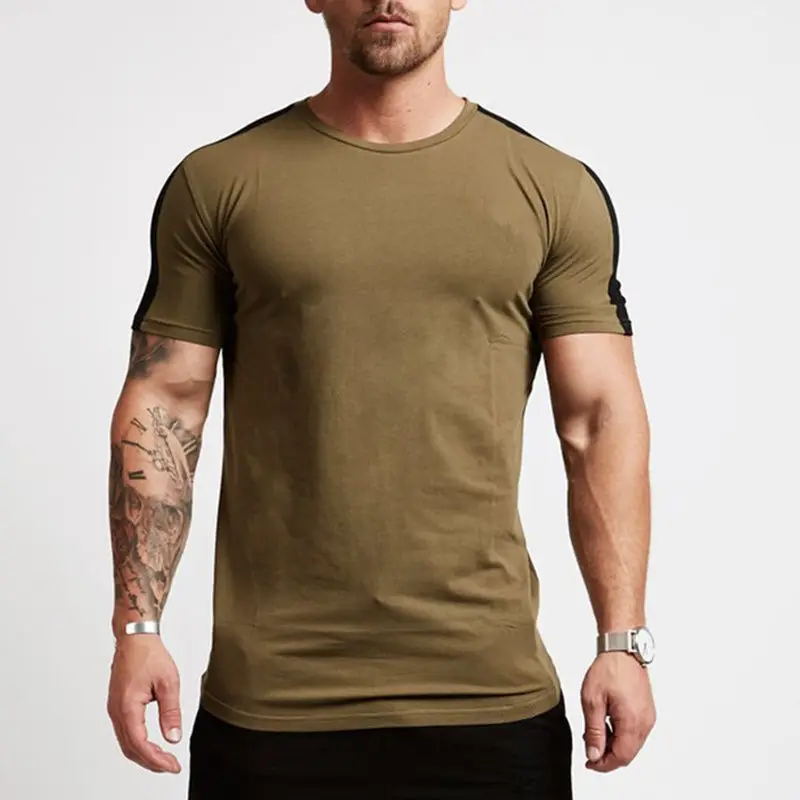 

2019 New Mens Compression Skinny T-shirt Gyms Fitness Bodybuilding t shirt Male Summer Workout Tee Tops Crossfit Brand Clothing
