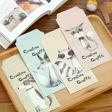 5 шт./партия) граффити Животные окутывает под старину Бумага конверт много Симпатичные