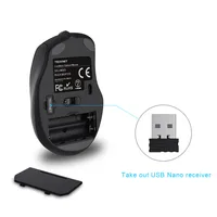 מחשב נייד TeckNet פרו 2.4G Wireless Mouse Nano Receiver 6 לחצנים 2400 רמות כוונון DPI 3 עבור שולחן מחשב נייד PC מחשב (5)