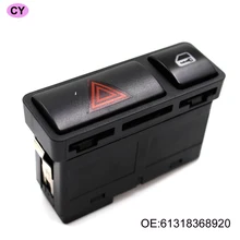 YAOPEI Hazard Warnng Light Lock Switch Emergency Flash Light Switch Push Button On/Off Switch 61318368920 For BMW 3 Series E46