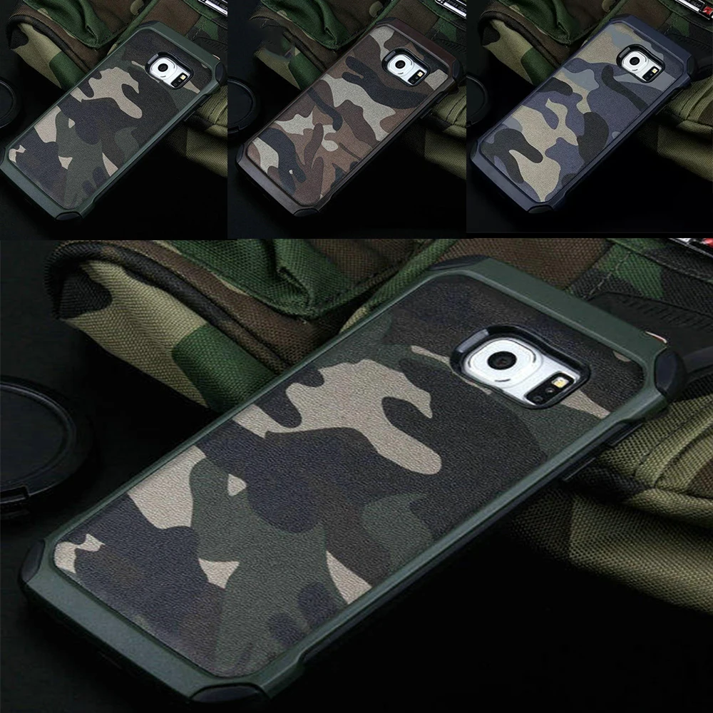 

For S6 edge/S6 edge Plus Case Army Camouflage TPU Hybrid Armor Protective Back Cover Case For Samsung Galaxy S6 Edge Plus