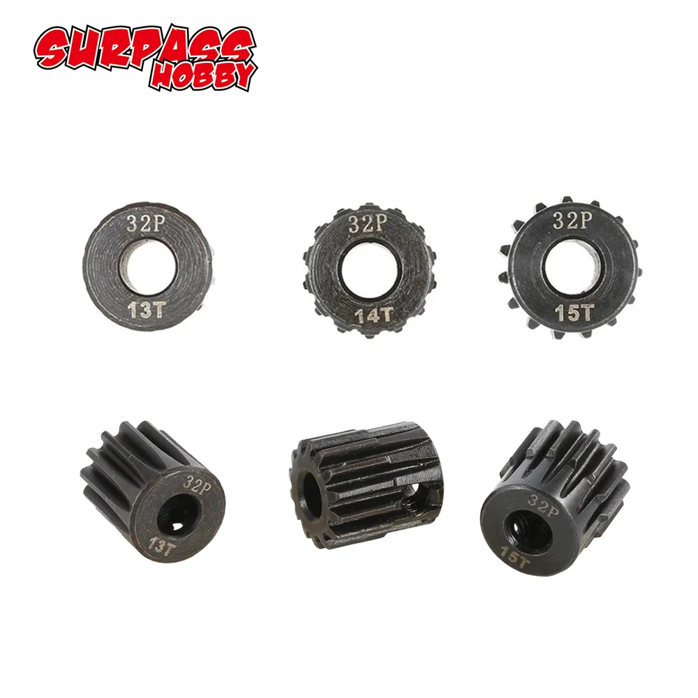 SURPASSHOBBY 32DP 5mm 13T 14T 15T Металлическая Шестерня мотора для 1/10 1/8 RC багги автомобиль