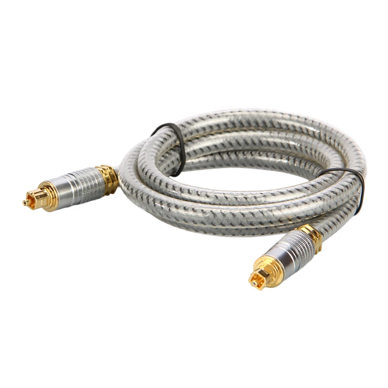 EMK spdif optical cable OD 8.0 mm Gold connector Digital Fiber Optical Toslink Audio cable (2)