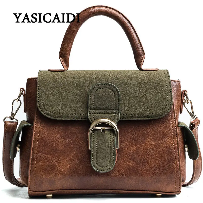 

Designer Scrub Handbags Hit Color Women Shoulder Bag High Quality Top Handle Bag Luxury PU Leather Women Handbag Casual Tote Bag