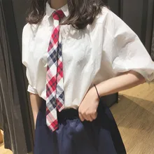 Dk школьная форма для японской средней школы сетчатый галстук женский мужской японский стиль Британский рубашка ветер аксессуары Повседневный галстук
