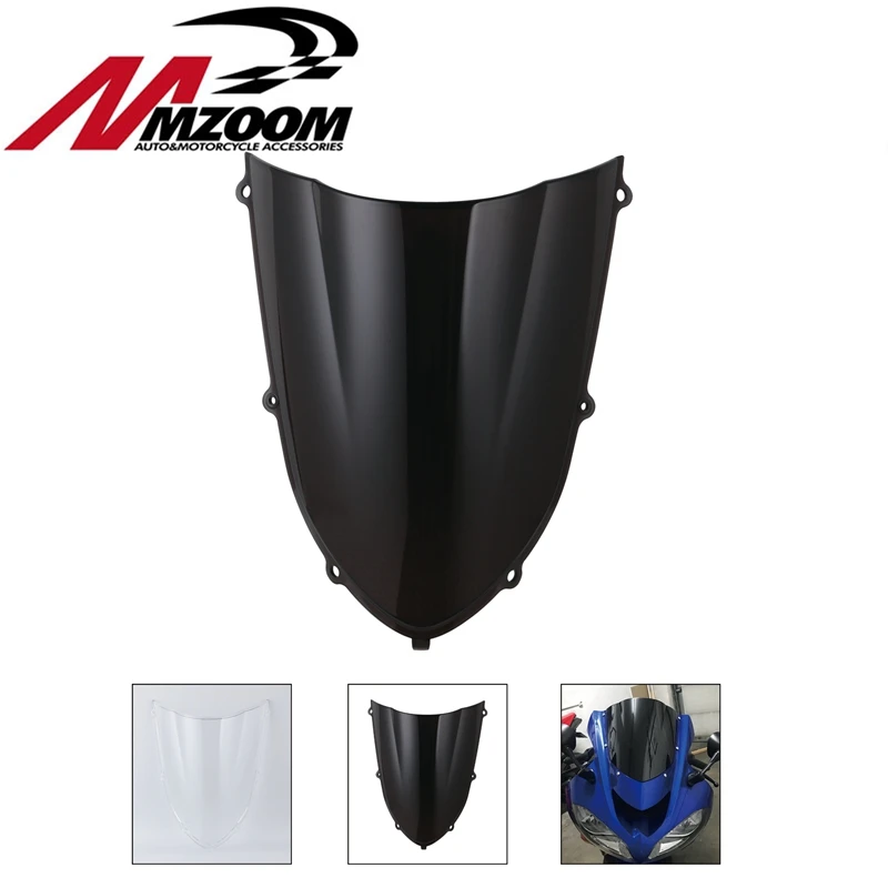 

Free shipping New style Motorcycle high quality Windshield Windscreen Double Bubble For KAWASAKI Ninja ZX10R ZX-10R 2004 2005