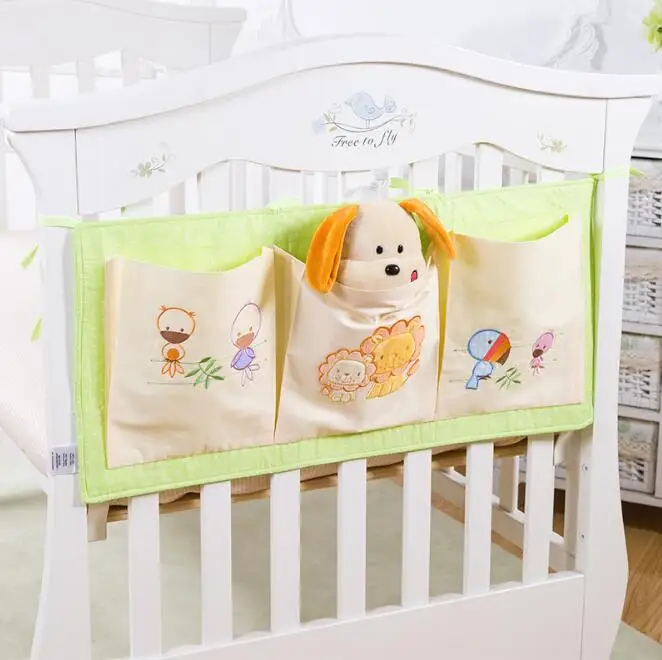 Детская сумка для подгузников и пеленок, сумка для детской кроватки, подвешиваемый подгузник для малыша, Пеленальный мешок, мультяшный хлопок, детская комната, декор BHS020 - Цвет: C
