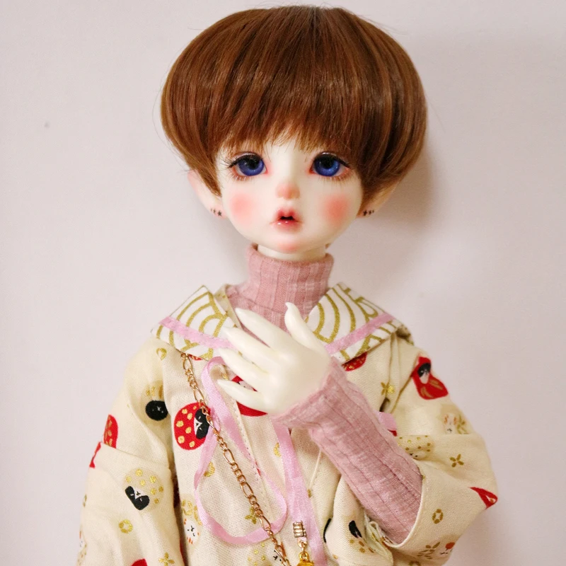 Дешевая распродажа аксессуары для кукол красивый мальчиков и девочек парик корейский коротким натуральный коричневый кукла парики синтетических кукла