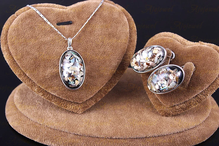 Ajojewel, уникальные модные ювелирные наборы в виде морской раковины для женщин, ожерелье в форме яйца, серьги, кольца, вечерние наборы, подарки на свадьбу