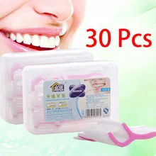 30 шт./кор. Еда Класс высокий полимер Зубная щётка зубная нить зубочистка Чистка зубных протезов средство по уходу за очистка полости рта зубочистка HL001