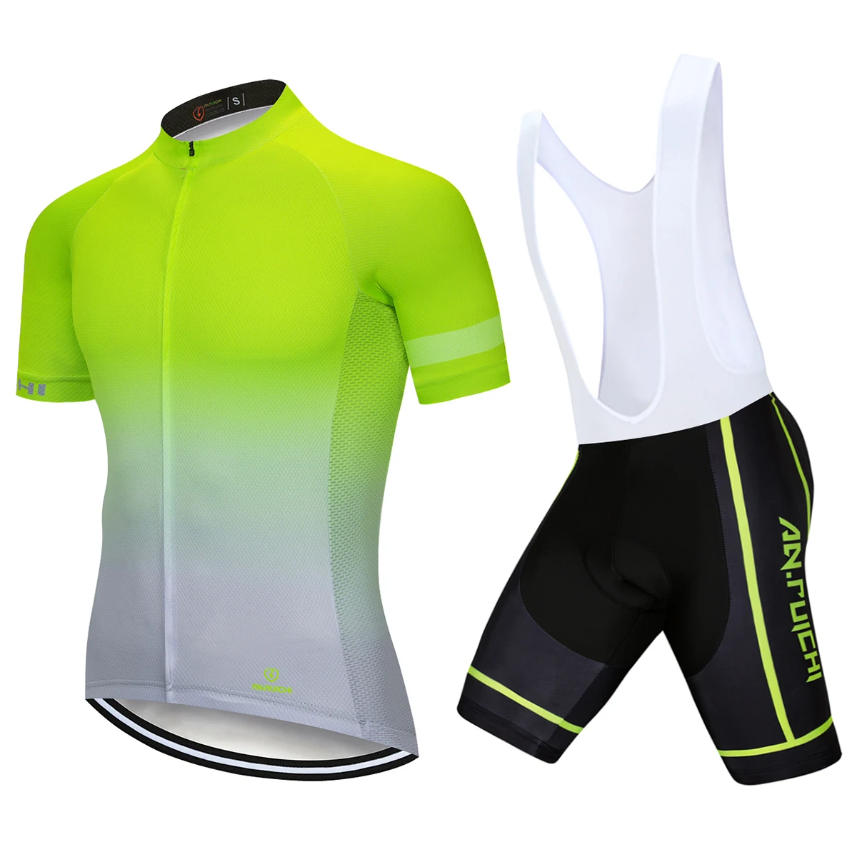 

Gradient Color Cycling Jersey Set Men Short Sleeve Riding Bicycle Cycling Clothing Men Bib Jerseys Customized/Wholesale Service