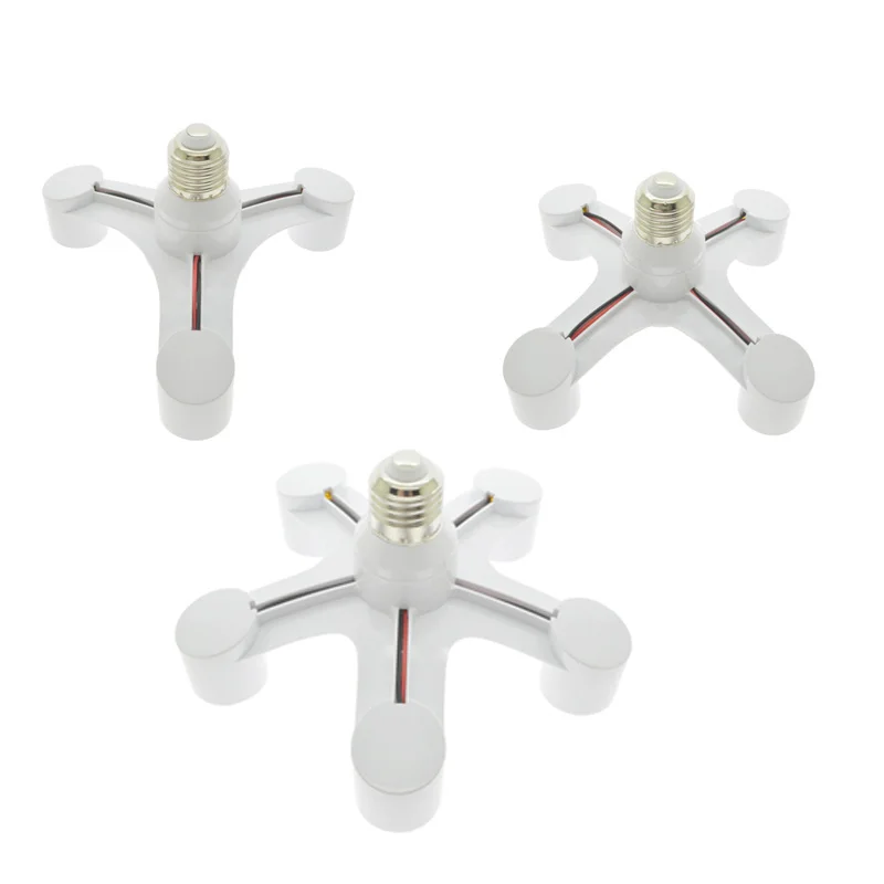 

1 to 3 4 5 Light Adapter Converters lamp Base Holder E27 to E27 Socket plug Splitter for LED Lighting Lamp Split Adapter Bulb