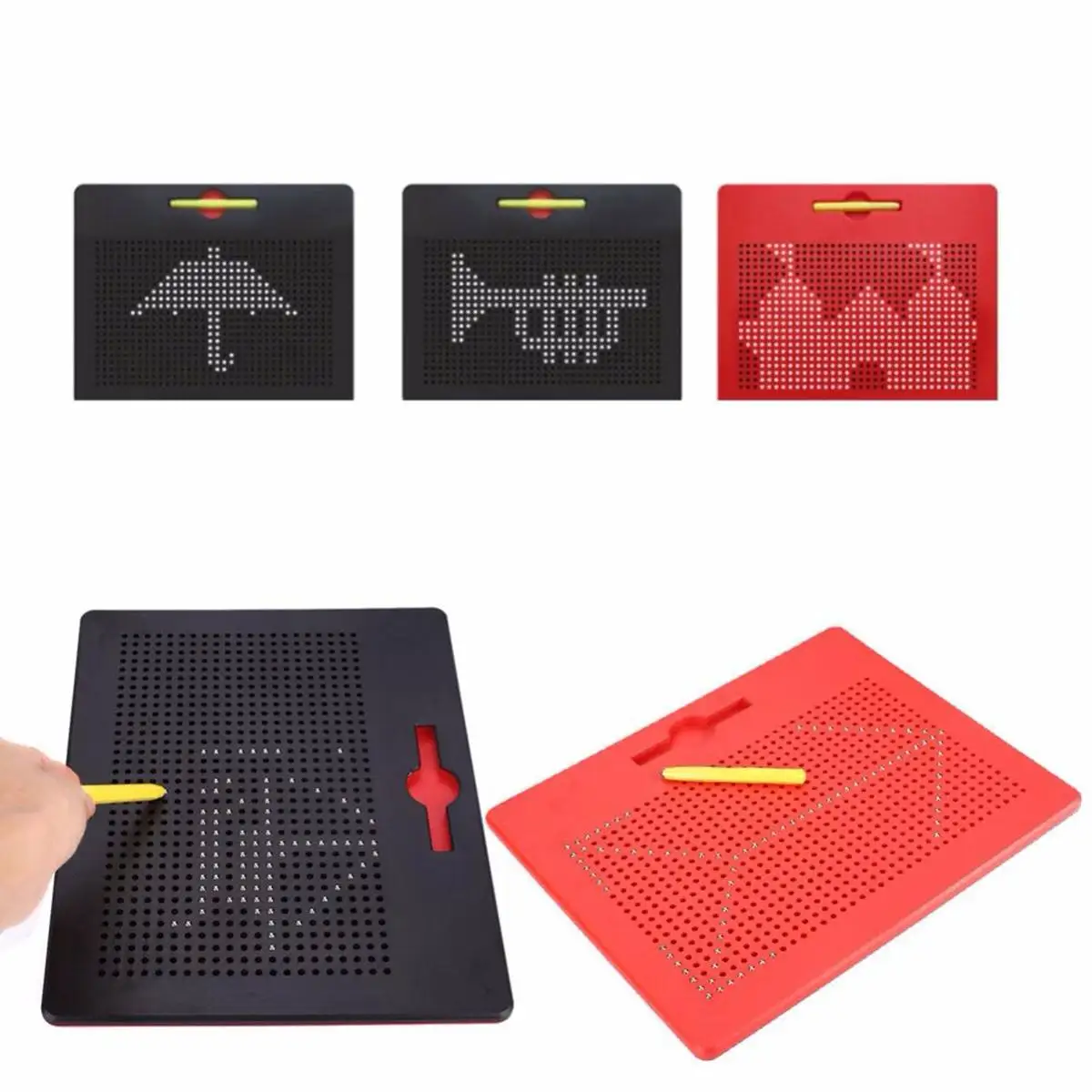 

Large Magnetic Tablet Magnet Pad Drawing Board Bead Magnet Stylus Pen Bead Learning Educational Writing Memo Board Kid Toy