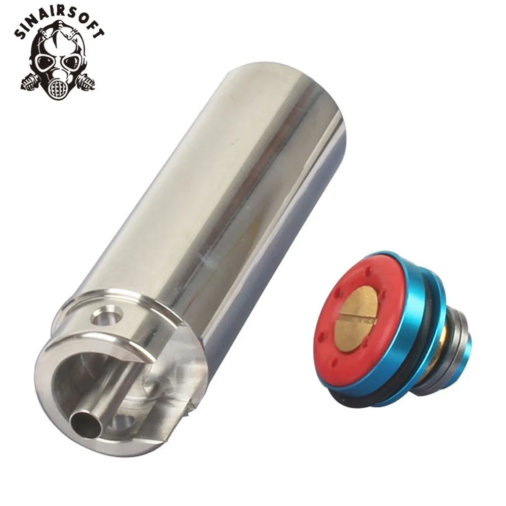 

SHS Tune Up Kit Steel CNC Milled One-Piece Cylinder/Cylinder Head Solid Cylinder Unit Piston Head Airsoft AEG Ver.2/3 Gearbox