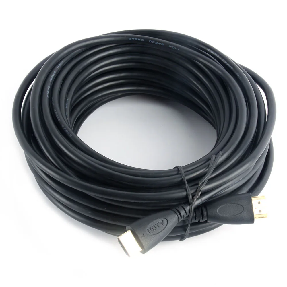 15 м 50Ft Золотой HDMI к HDMI кабель аудио визуальное подключение свинца V1.4 1080 P 480i, 480 p, 720 p, 1080i HDTV 3D