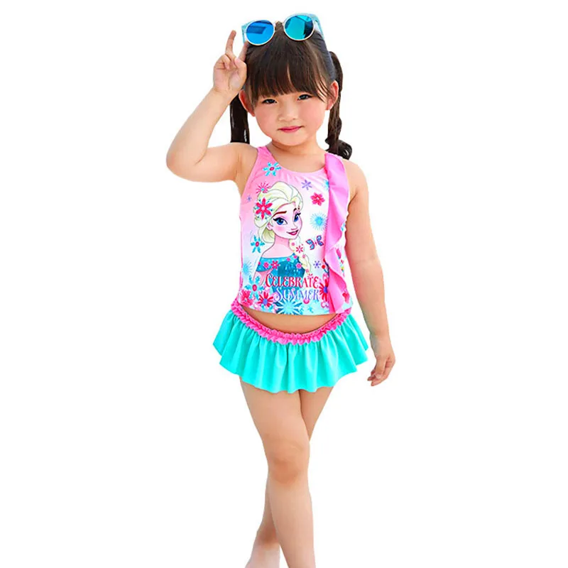 Maillot De Bain Shorty Fille 4 Ans - Tankini Doux à Séchage Rapide, Parfait Pour L'été