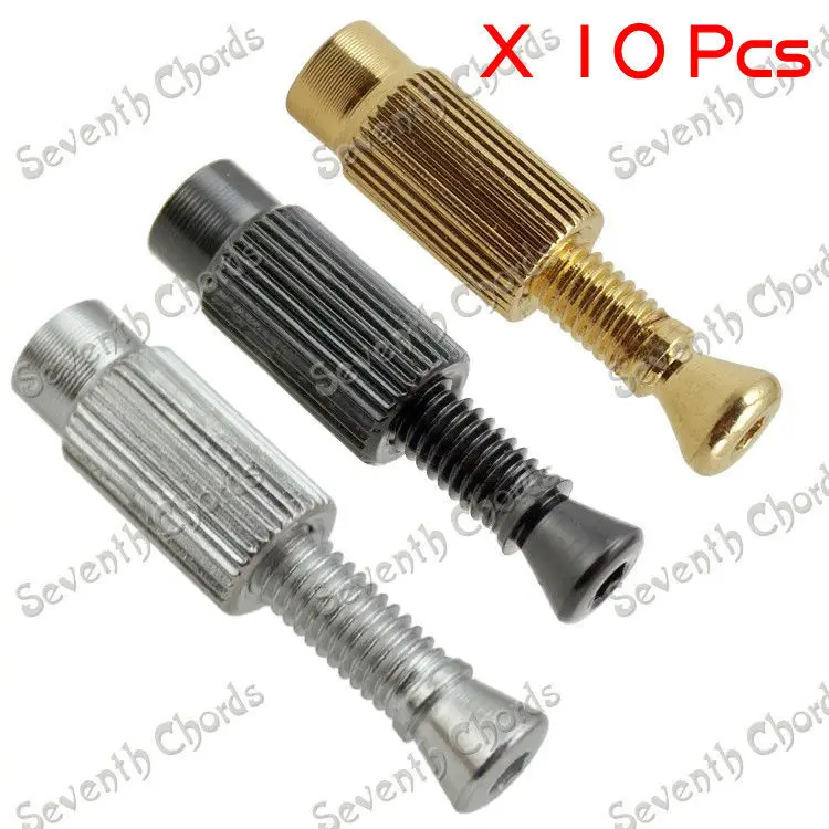 

10 Pcs Tremolo Bridge elevating Adjustment Studs & Anchors/screws for Electric Guitar Chrome Black Gold for Choose