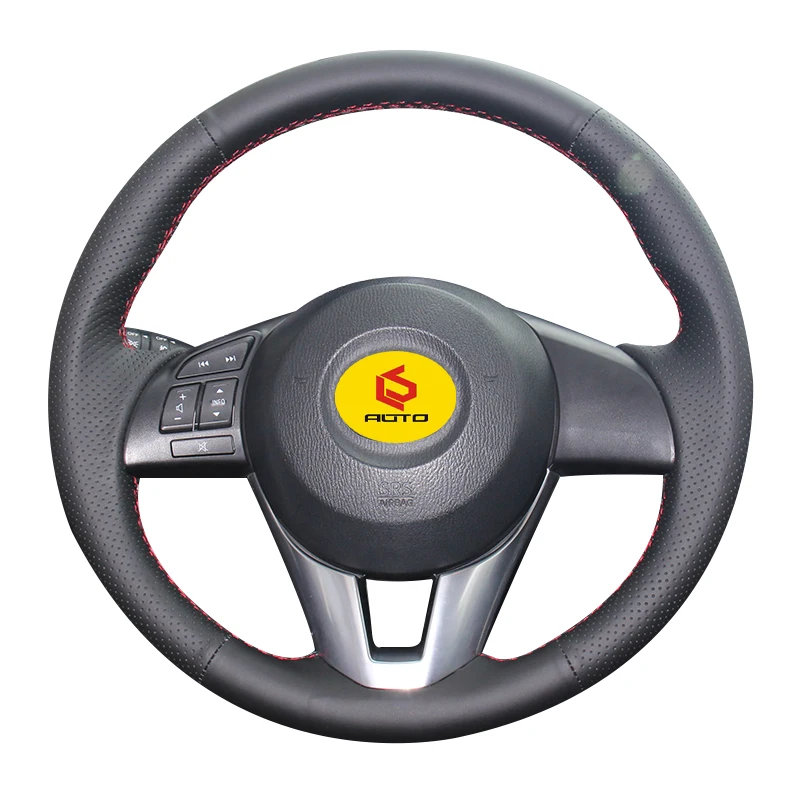 

Braid on the Steering Wheel Cover for Mazda CX-5 CX5 Atenza 2014 New Mazda 3 CX-3 2016 Tampa do volante do carro