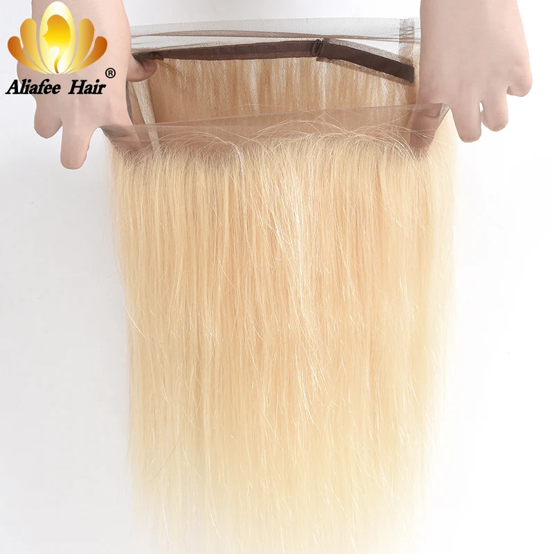 AliAfee Hair #613 цвет бразильские Прямые предварительно выщипанные 360 светлые