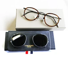 New York Brillen Rahmen Oder Sonnenbrille männer frauen Optische Titan brillen TB710 mit clip und Original box