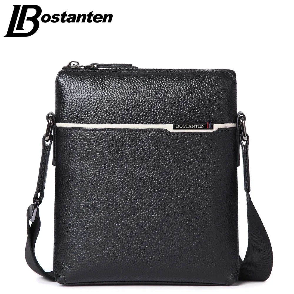 BOSTANTEN New Fashion Leather Man Bags Luxury Brand Small Messenger