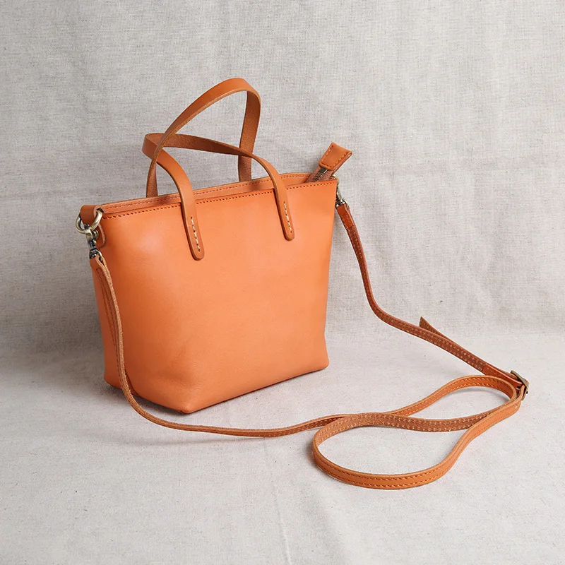 AETOO Mini women's bag, leather hand-held shoulder bag, leather art vintage slant bag