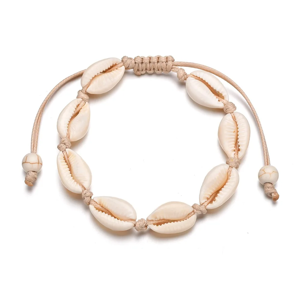 Модные браслеты для женщин ракушка ювелирные изделия ног Boho летние пляжные