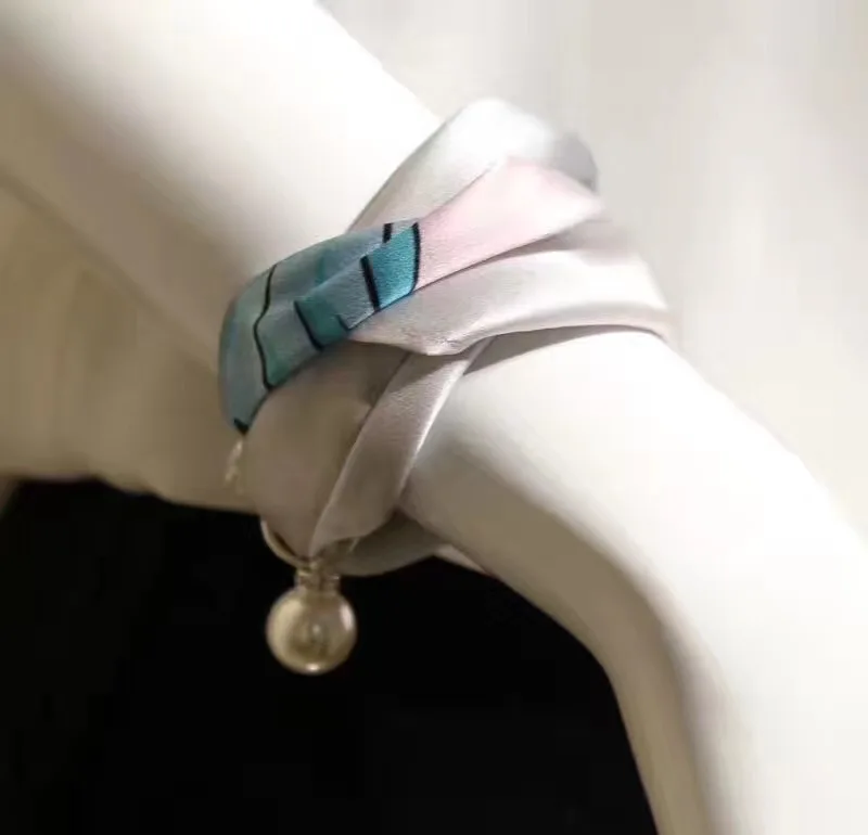 16 мм шелк тутового цвета многофункциональное женское квадратное жемчужное ожерелье шарф кольцо шарфы сумки аксессуары Подарочная коробка#4033
