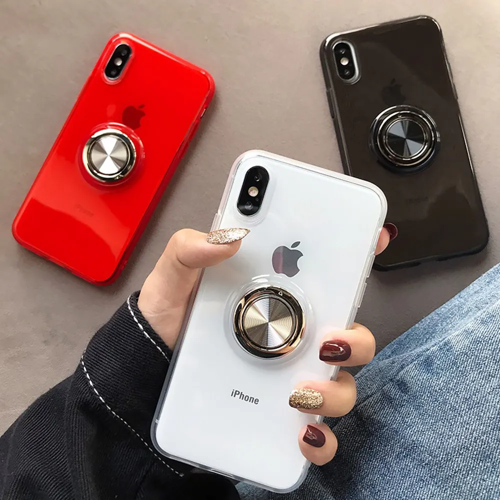 

Phone Case For iPhone XR Case Silicone Cover Coque Case For iPhone XS Max 7 Plus 8 10 6 6S Case Magnetic Holder Stand Luxury